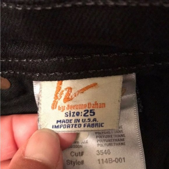 Citizens of Humanity Low Rise Skull and Bunny Jeans Black Size 25 Straight Leg - Picture 11 of 11